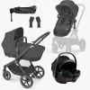 Cybex Duo- & Kombivogne-EOS Lux Duovogn inkl. Axkid GOKID Autostol Baby & Base, Moon Black