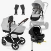 Vognpakker|Cybex EOS Lux Duovogn inkl. Beemoo Route i-Size Autostol Baby & ISOFIX Base, Lava Grey/Black Stone