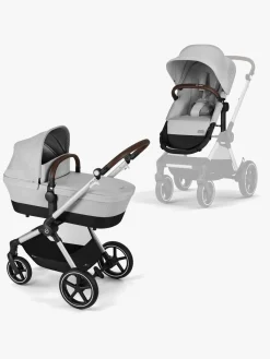 Cybex Duo- & Kombivogne-EOS Lux Duovogn inkl. Axkid GOKID Autostol Baby & Base, Lava Grey