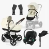 Cybex EOS Lux Duovogn inkl. Aton B2 i-Size Autostol Baby & Base, Taupe/Seashell Beige