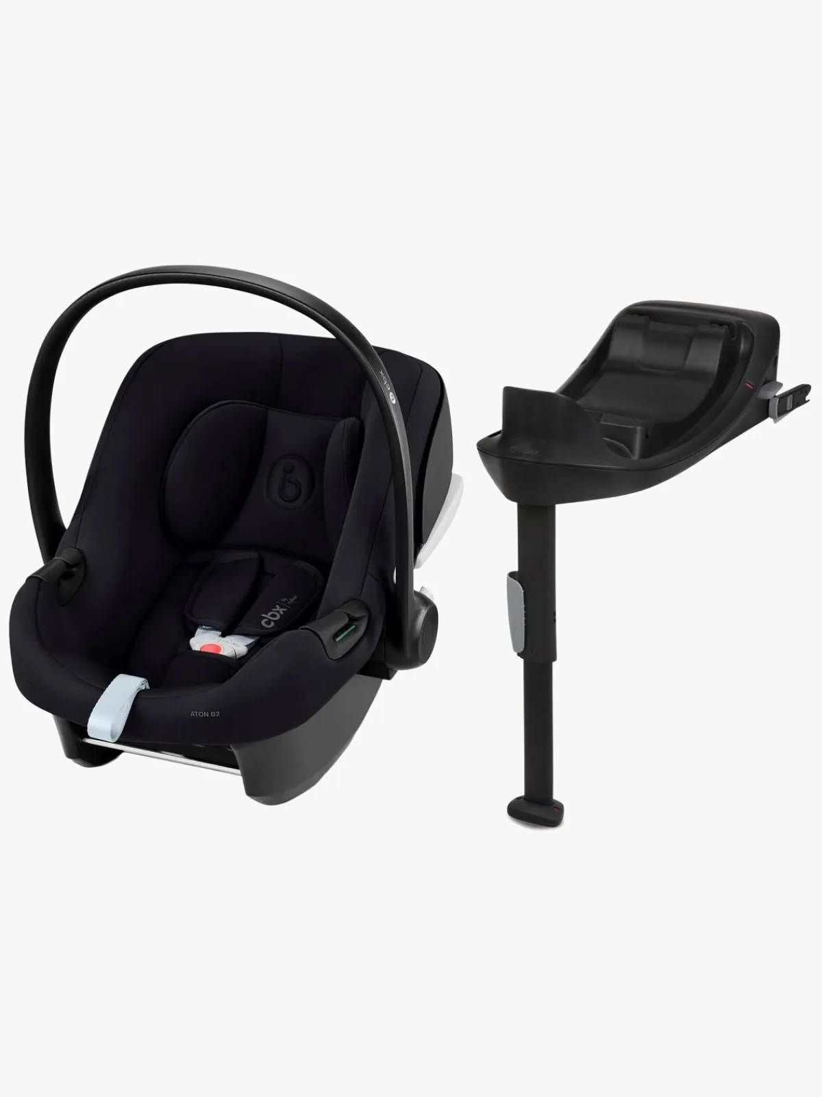 Cybex Vognpakker|Autostolspakker-EOS Lux Duovogn inkl. Aton B2 i-Size Autostol Baby & Base, Black/Moon Black