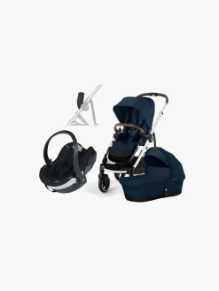 Cybex Autostolspakker-GAZELLE S Duovogn inkl. BeSafe iZi Go Modular X2 i-Size Autostol Baby, Ocean Blue/Silver