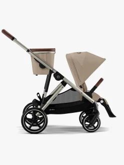 Vognpakker|Cybex GAZELLE S Duovogn inkl. Beemoo Route Autostol Baby & Base, Almond Beige/Black Stone