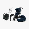 Cybex GAZELLE S Duovogn inkl. Aton B2 i-Size Autostol Baby inkl. Base, Ocean Blue/Silver