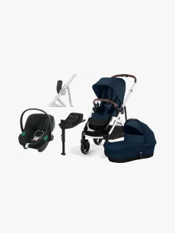 Cybex GAZELLE S Duovogn inkl. Aton B2 i-Size Autostol Baby inkl. Base, Ocean Blue/Silver