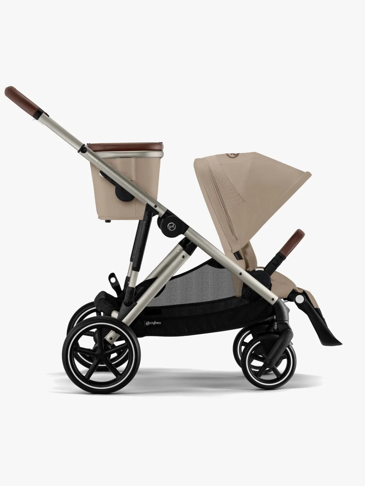 Tvillingevogne|Cybex GAZELLE S Tvillingevogn, Almond Beige/Taupe