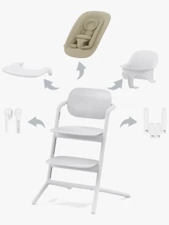 Cybex Lemo 4-in-1 Højstol inkl. Skråstol, Babysæt og Bakke, All White