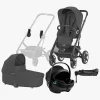 Cybex Duo- & Kombivogne-TALOS S Lux Duovogn inkl. Axkid GOKID Babyautostol & Base, Moon Black