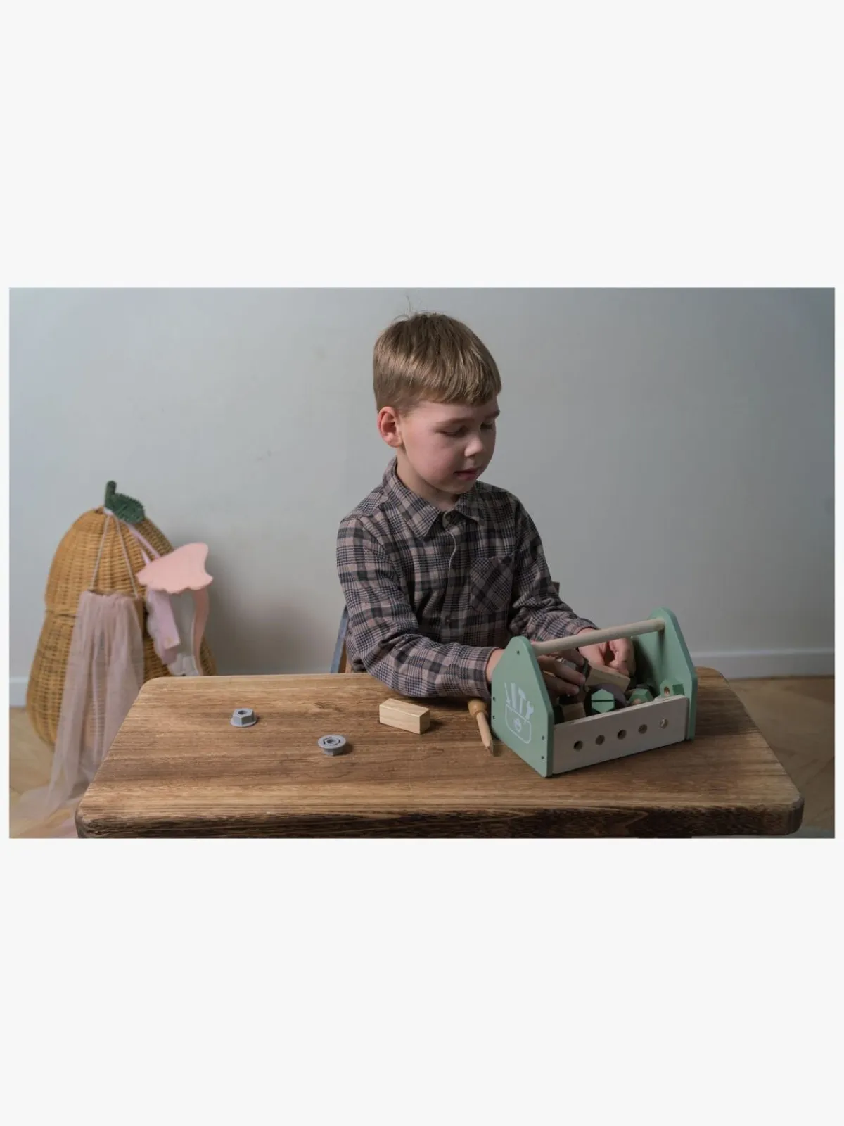 Dantoy Værktøjskasse Wood In Gift Box