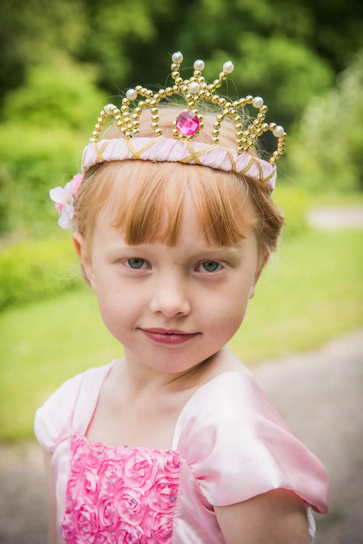 DenGodaFen Den Goda Fen Kostume Tiara Velour, Lyserød