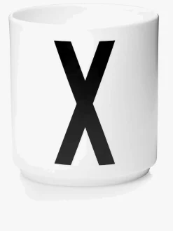 Spisetid|DesignLetters Design Letters Kop Porcelæn X, Hvid