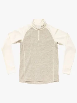 Børn Devold Duo Active Merino Zip Neck Jr Trøje, Raw White