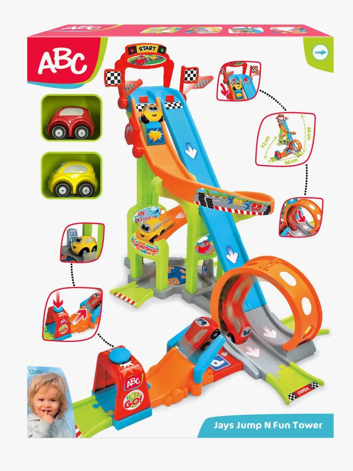 DickieToys Legetøjsbiler & -Fartøjer-Dickie Toys Jays Jump N Fun Tower Racerbane