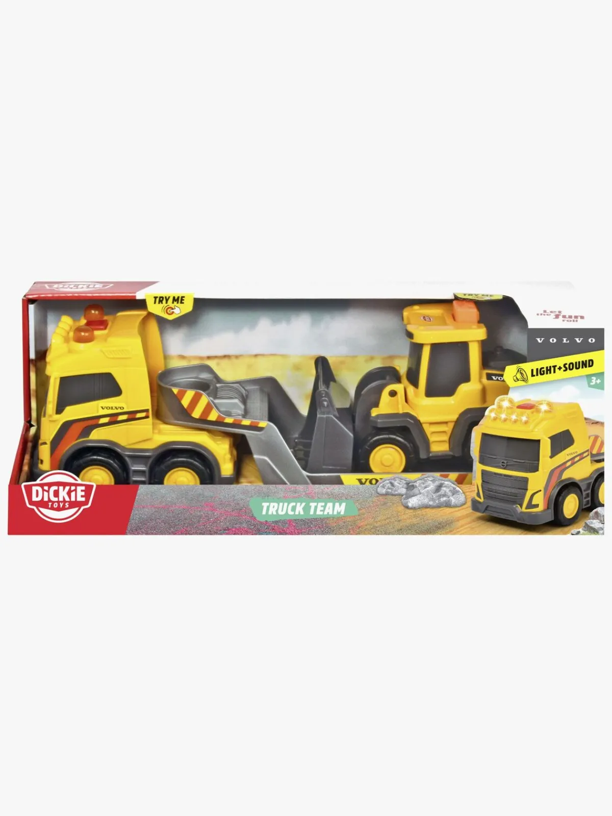 DickieToys Legetøjsbiler & -Fartøjer-Dickie Toys Volvo Køretøjssæt Lastvogn med Hjullaster
