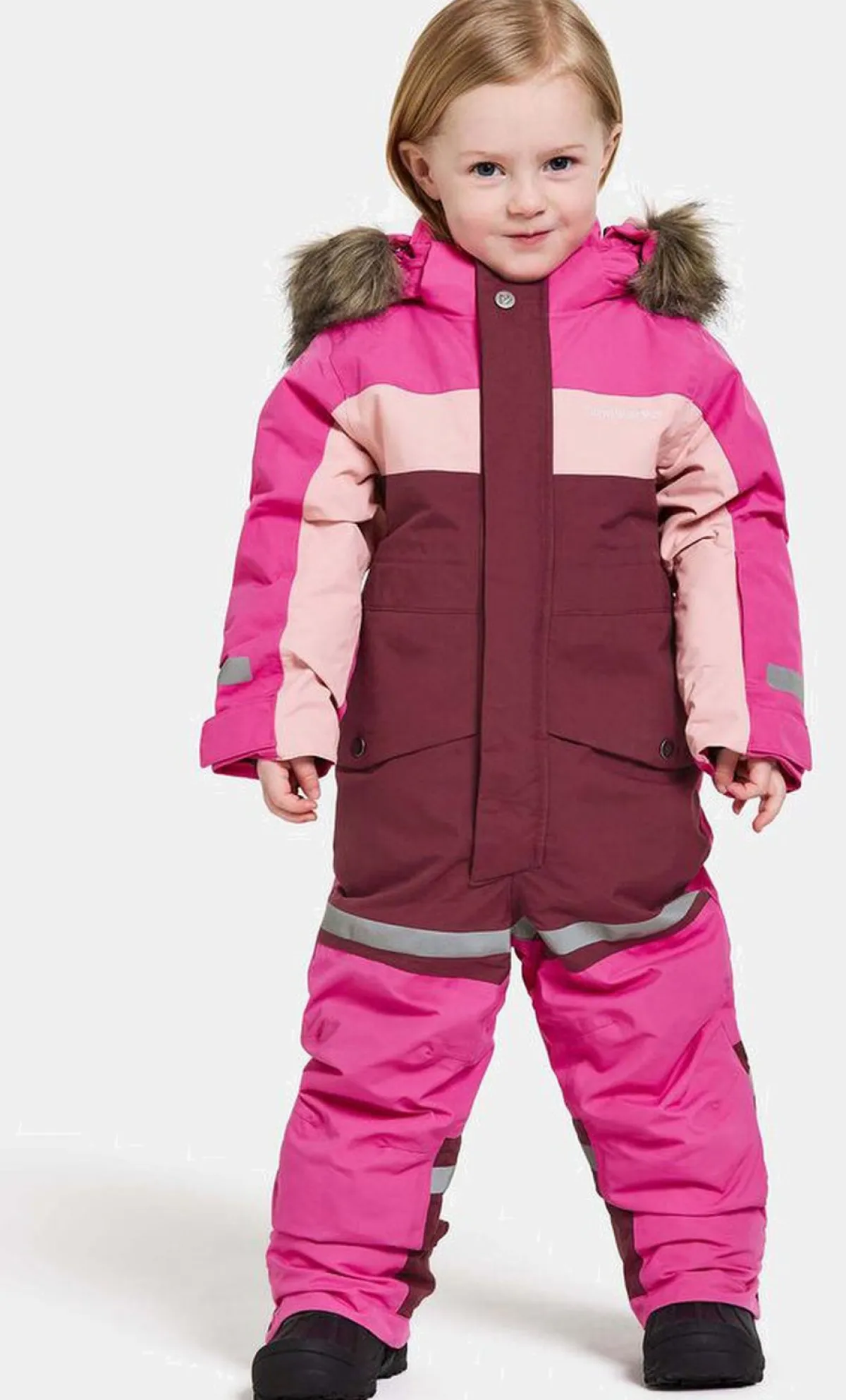 Børn Didriksons Flyverdragter|Overtøj-Bjärven Flyverdragt, Plastic Pink