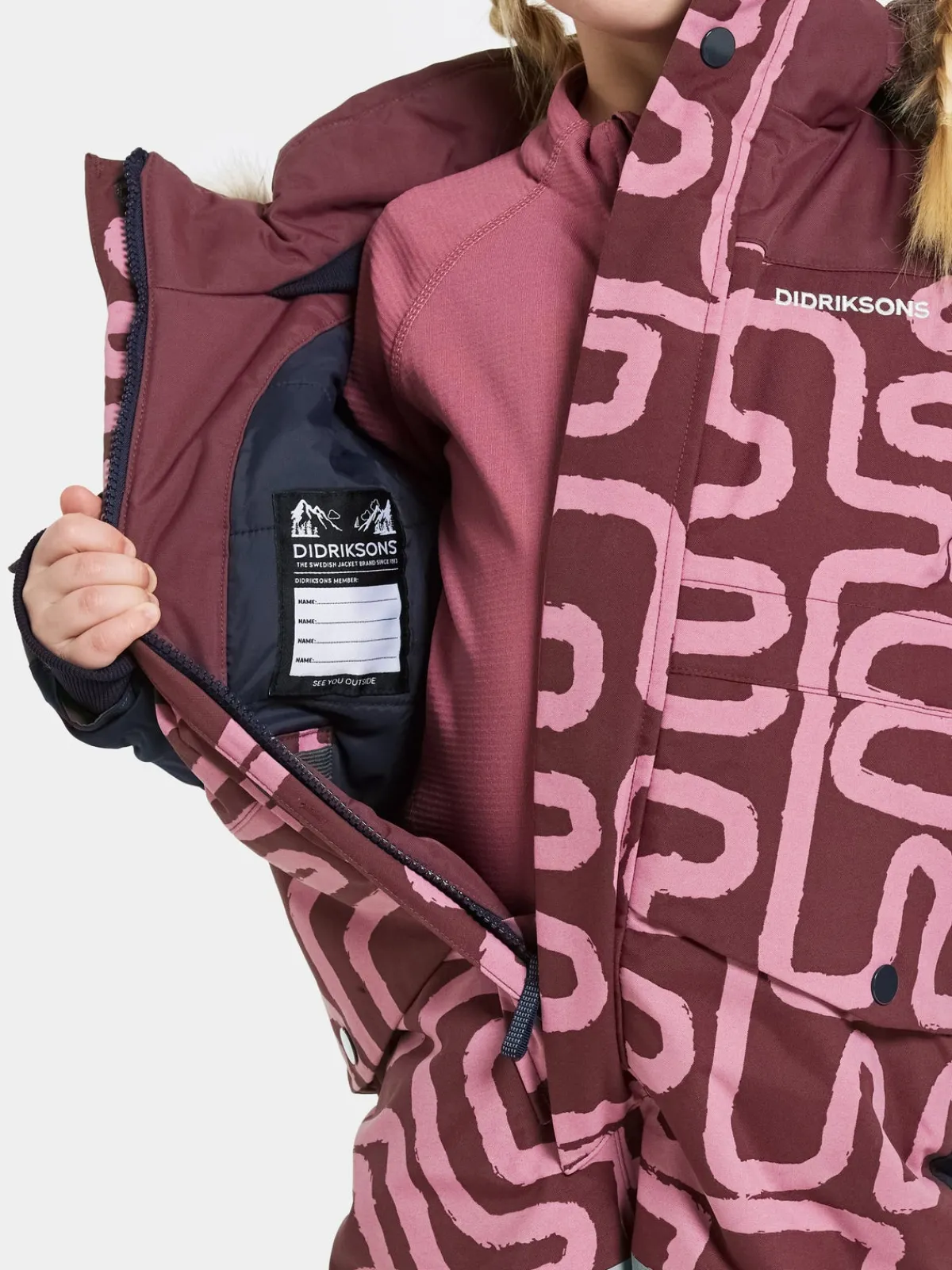 Børn Didriksons Bjärven Flyverdragt, Path S Pink