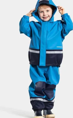 Regntøj|Didriksons Boardman Foret Regnsæt, Sharp Blue Blå