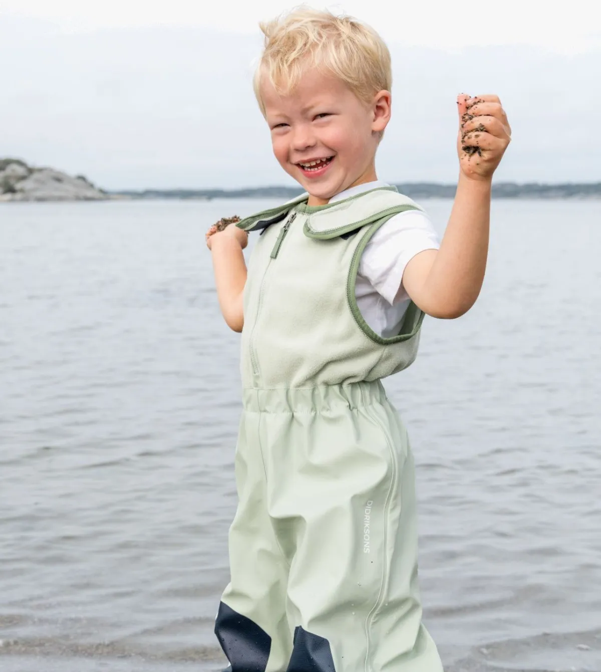 Børn Didriksons Boardman Foret Regnsæt, Light Algae Green