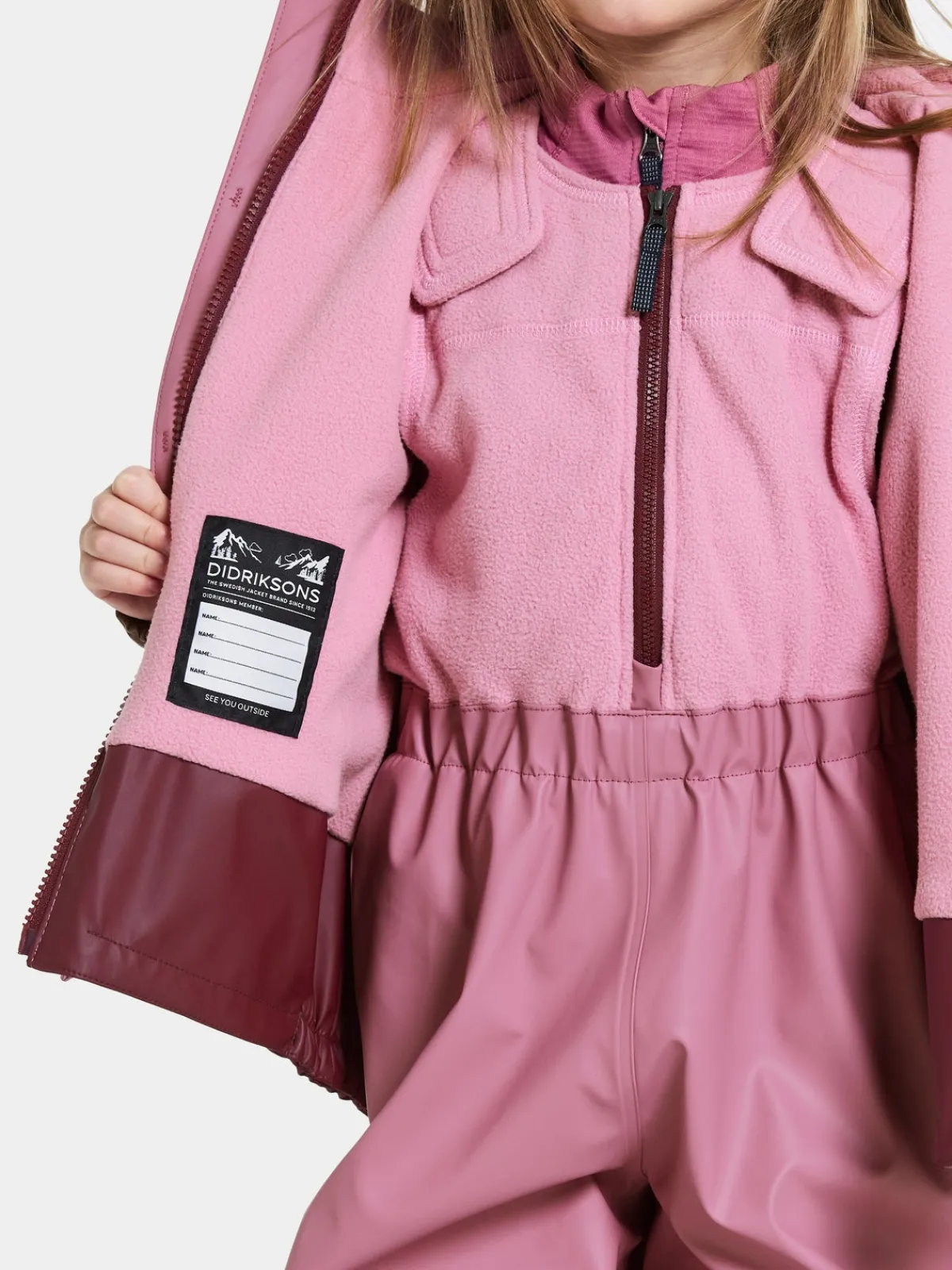 Regntøj|Didriksons Boardman Foret Regnsæt, Heather Pink