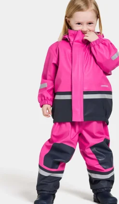 Børn Didriksons Boardman Foret Regnsæt, Plastic Pink