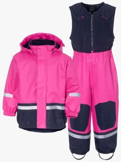 Børn Didriksons Boardman Foret Regnsæt, Plastic Pink