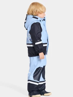 Børn Didriksons Regntøj-Boardman Foret Regnsæt, Light Sea Blue