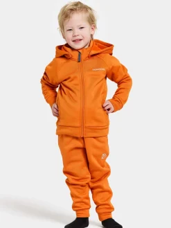 Børn Didriksons Fleecetøj-Corin Powerstretch Jakke, Orange Jam
