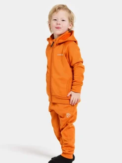 Børn Didriksons Fleecetøj-Corin Powerstretch Jakke, Orange Jam