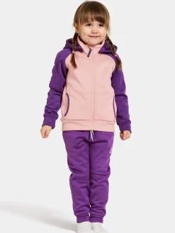 Børn Didriksons Fleecetøj-Corin Powerstretch Jakke, Dusty Pink