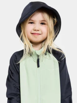 Fleecetøj|Didriksons Corin Powerstretch Jakke, Pale Mint Grøn/Blå
