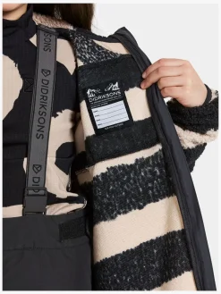 Fleecetøj|Didriksons Exa Fleecetrøje, Path L Black Sort/Beige