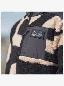 Fleecetøj|Didriksons Exa Fleecetrøje, Path L Black Sort/Beige