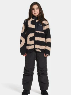 Fleecetøj|Didriksons Exa Fleecetrøje, Path L Black Sort/Beige