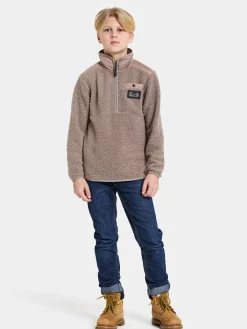 Børn Didriksons Exa Fleecetrøje, Ash Brown