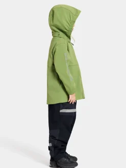 Børn Didriksons Overtøj- Hindbær Vindjakke, Algae Green