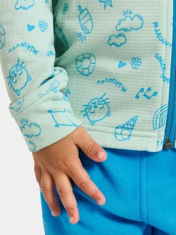 Børn Didriksons Jadis Trøje med Lynlås, Doodle Pale Mint