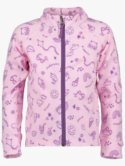 Børn Didriksons Jadis Trøje med Lynlås, Doodle Orchid Pink