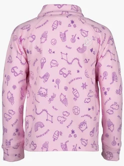 Børn Didriksons Jadis Trøje med Lynlås, Doodle Orchid Pink