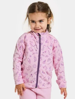 Børn Didriksons Jadis Trøje med Lynlås, Doodle Orchid Pink