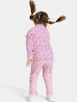 Børn Didriksons Jadis Trøje med Lynlås, Doodle Orchid Pink