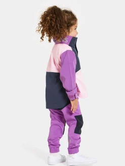 Overtøj|Didriksons Lingon Anorak, Tulip Purple Lilla/Lyserød/Blå