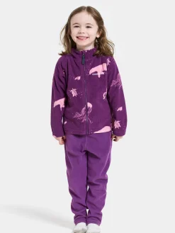 Fleecetøj|Didriksons Monte Fleecetrøje, Winter Ocean Purple Lilla