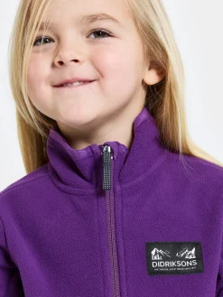 Børn Didriksons Muskot  Vindtæt Vindtæt Fleecetrøje, Royal Purple