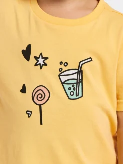 Børn Didriksons Mynta T-shirt, Creamy Yellow