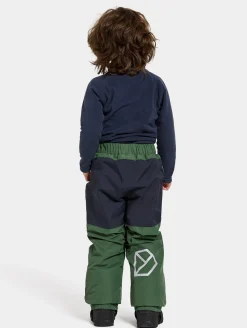 Børn Didriksons Termotøj|Vintertøj-Narvi Overtræksbukser, Pine Green