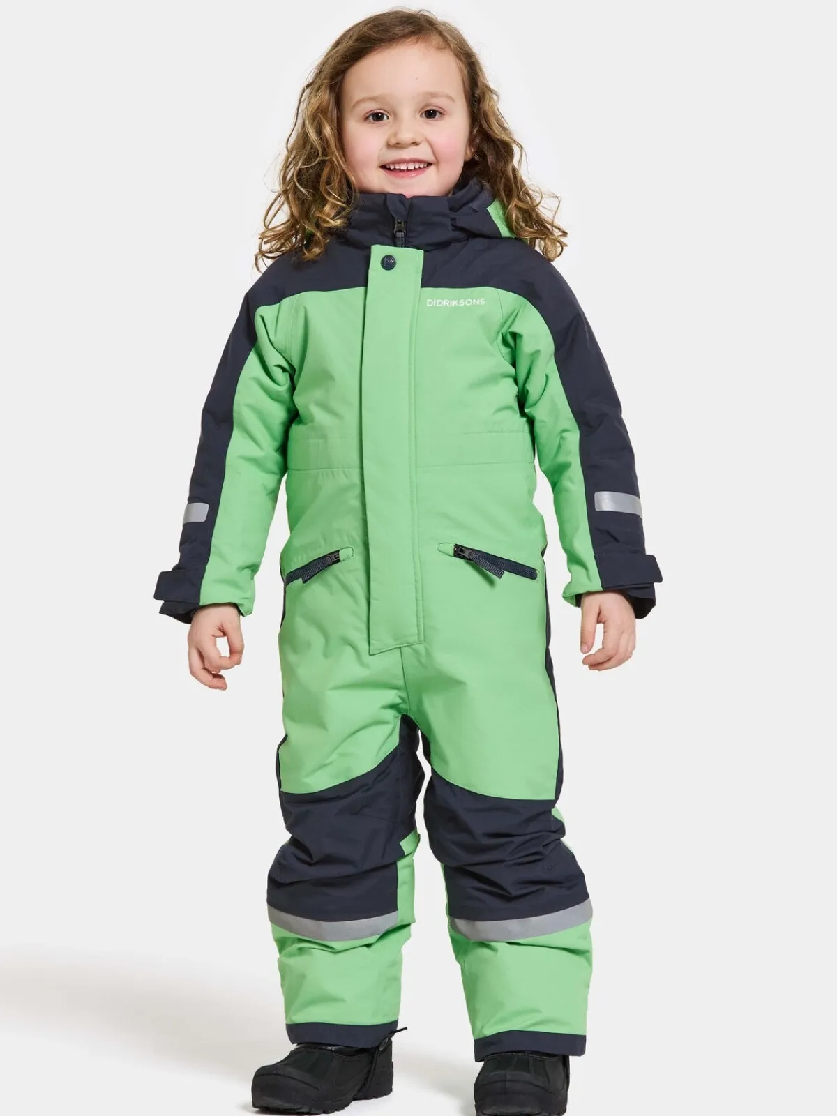 Børn Didriksons Flyverdragter|Overtøj-Neptun Flyverdragt, Dusty Lime