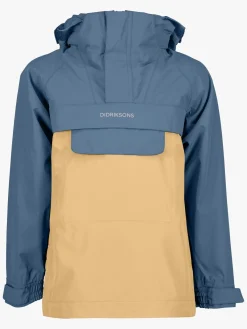 Overtøj|Didriksons Pi Anorak, Sandstorm Blå/Orange