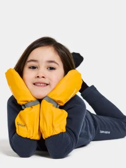 Børn Didriksons Pileglove Forede Regnvanter, Oat Yellow