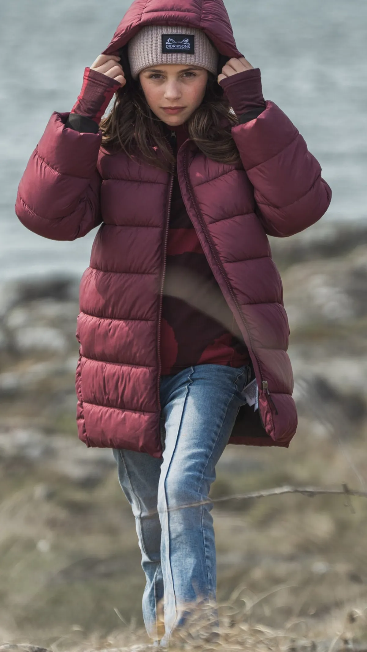 Børn Didriksons Scoria Dynejakke, Anemon Red