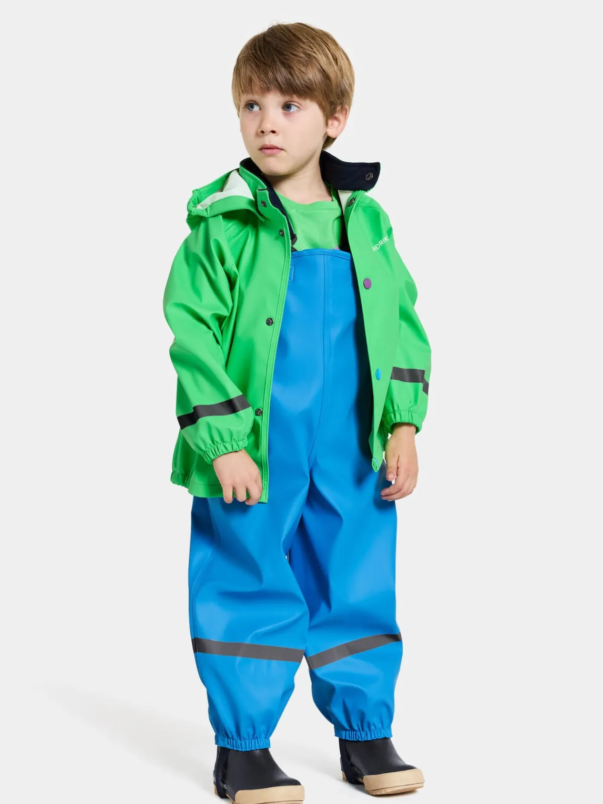 Regntøj|Didriksons Slaskeman Regnsæt, Frog Green Grøn/Blå